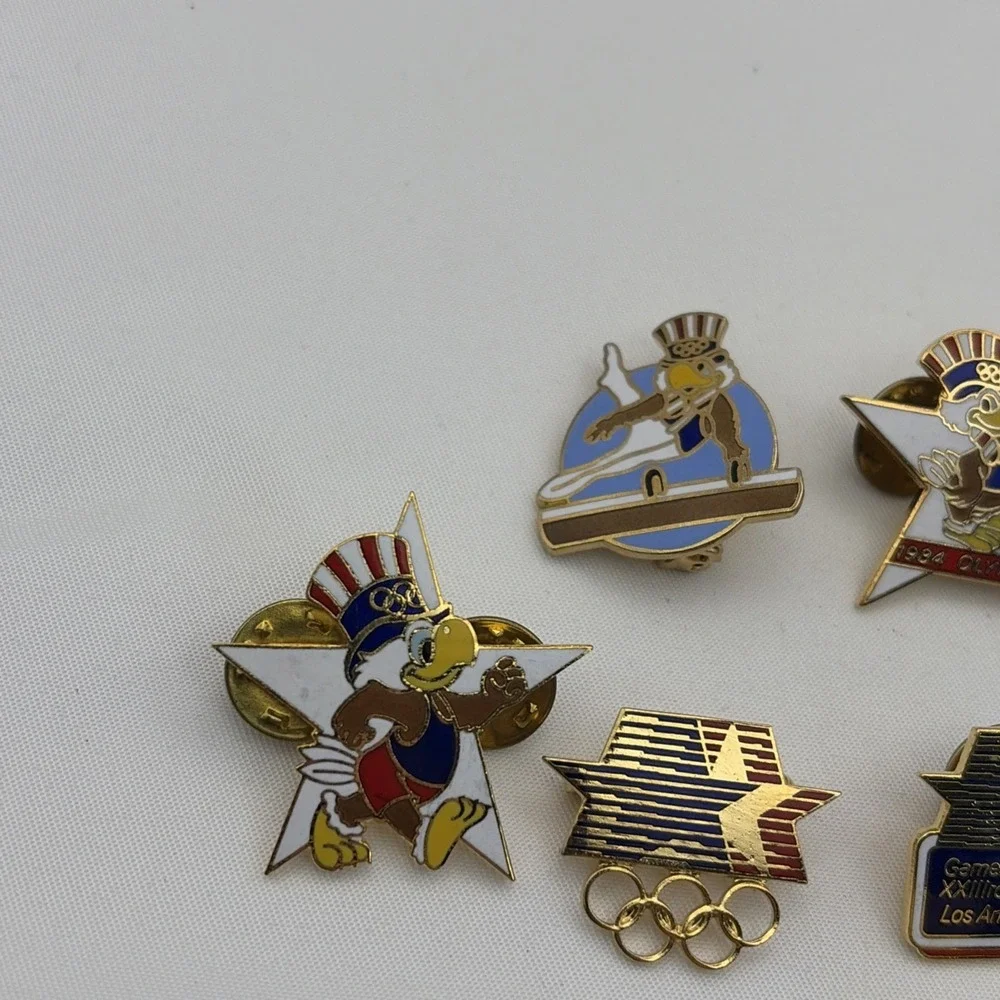 Lot Of 10 1984 Los Angeles‎ Olympics Sam The Eagle Mascot Logo Lapel Hat Pins S1